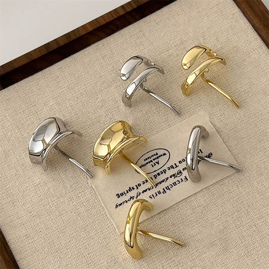 Gold and Silver Retro Metal Fashionable Hair Buckle Hair Accessories Ladies Punk Elegant High Ponytail Hairband Hair Accessories