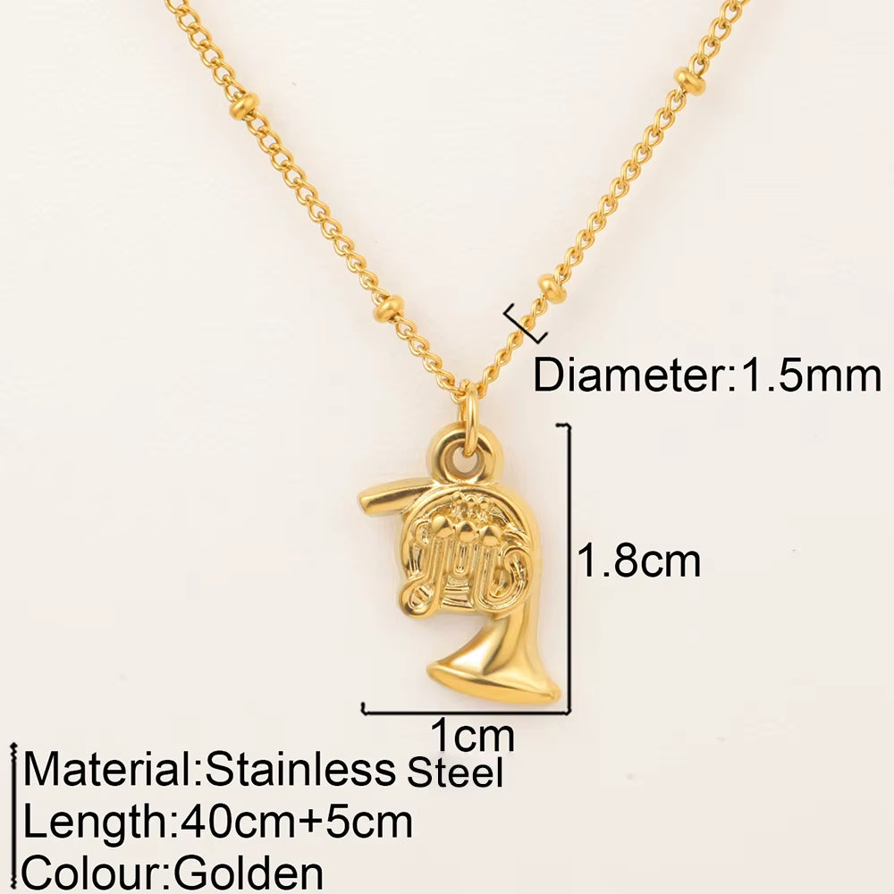 Ocean Series Pendant Necklace for Women Golden Chain Shell Starfish Pendant Summer Beach Women Stainless Steel Jewelry 2025 New