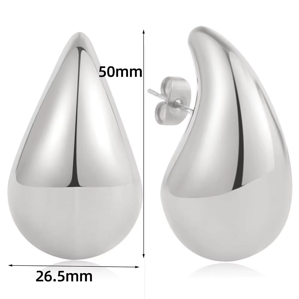 Oversized Chunky Gold Hoop Earrings for Women Girl Extra Large Water Drop Earring Dupes Lightweight Big Hoops Fashion Jewelry