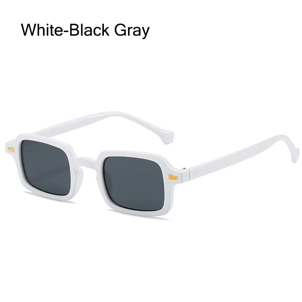 2024 Fashion Square Sunglasses Women Anti-Glare Retro Rivets Decoration Gradient Shades UV400 Men Leopard Blue Sports Sunglasses