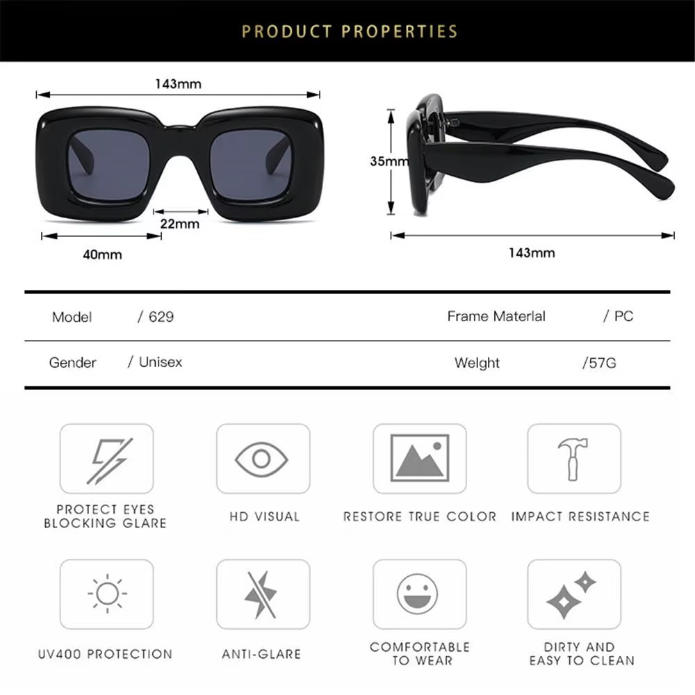 New Oversized Frame Sunglasses Women Fashion Funny Personality Sun Glasses Outdoor Street Photo Eyewear UV400 Oculos De Sol