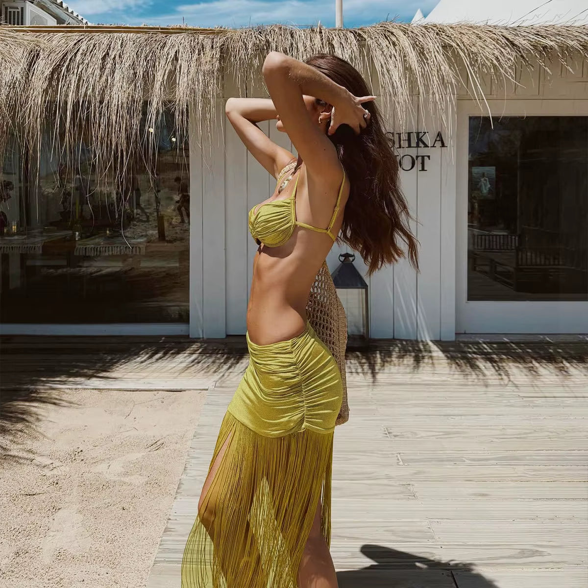 Ensemble Bikini 3 Pièces 2025 Push upAvec Demi-Corps Gland Jupe Courte