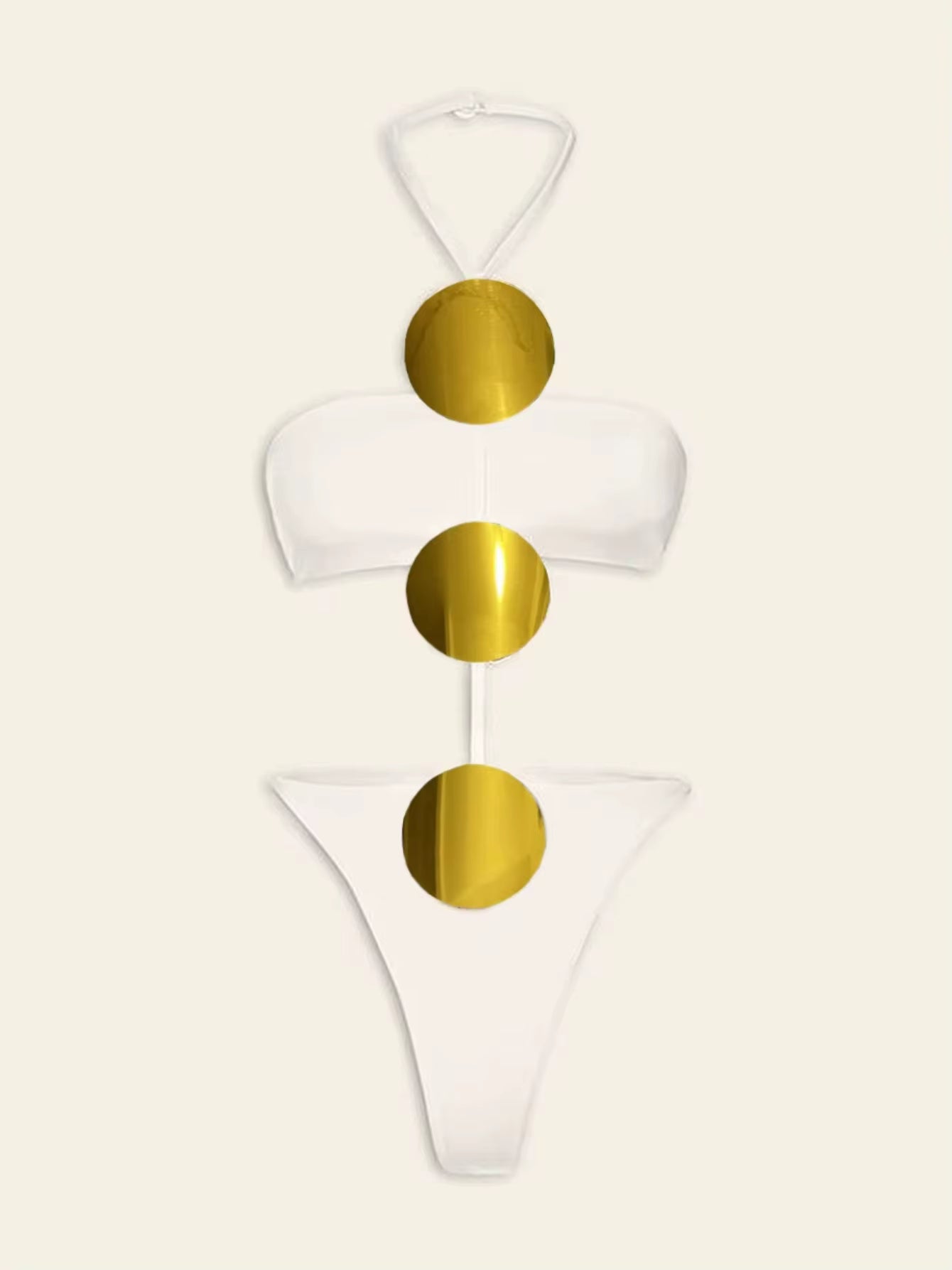 Maillot De Bain Une Pièce Couleur Unie, Bandeau À Bretelles, Ajouré Collection, 2025