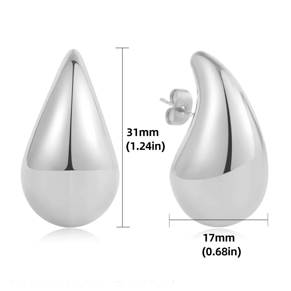 Oversized Chunky Gold Hoop Earrings for Women Girl Extra Large Water Drop Earring Dupes Lightweight Big Hoops Fashion Jewelry