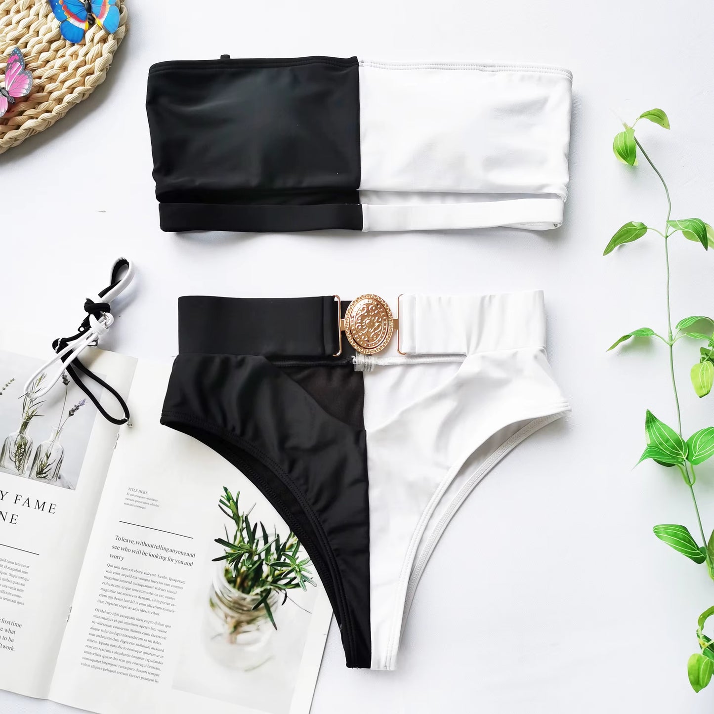 High Waist Bikini 2022 Swimwear Women Brazilian off Shoulder Swimsuit High Cut Neon Push up Bathing Suit Bathers Belt Biquini