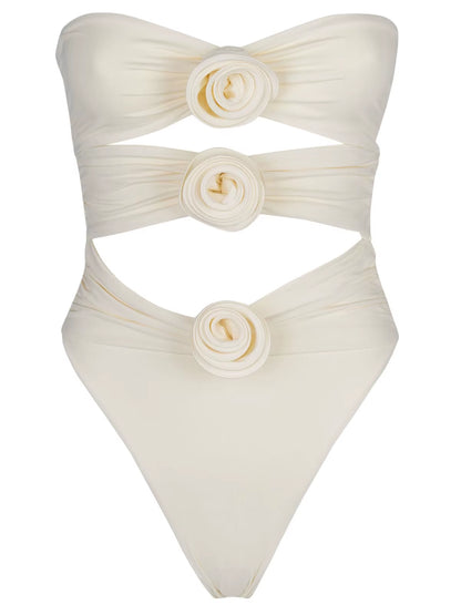Floral 2023 Sexy Women One Piece Swimsuit Female Swimwear Begie Hollow Out Monokini Swimming Suit Beachwear Bathing Suit