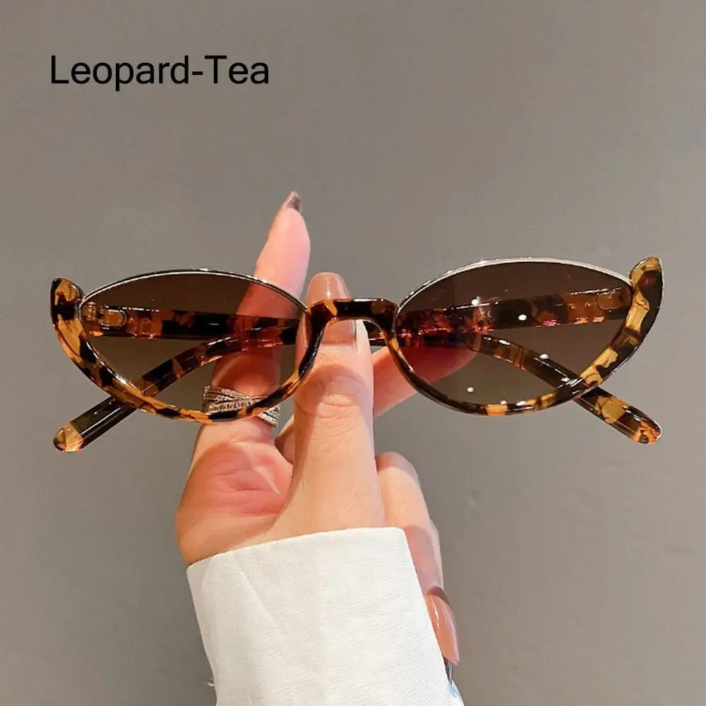 New in Small Cat Eye Sunglasses Women Trendy Vintage Composite Shades Eyewear Fashion Luxury Brand Designer Sun Glasses 2025