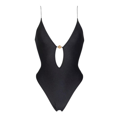 Push up Sexy Women One Piece Swimsuit Female Swimwear 2024 Brazilian Monokini Swimming Suit Beachwear String Black Bathing Suit
