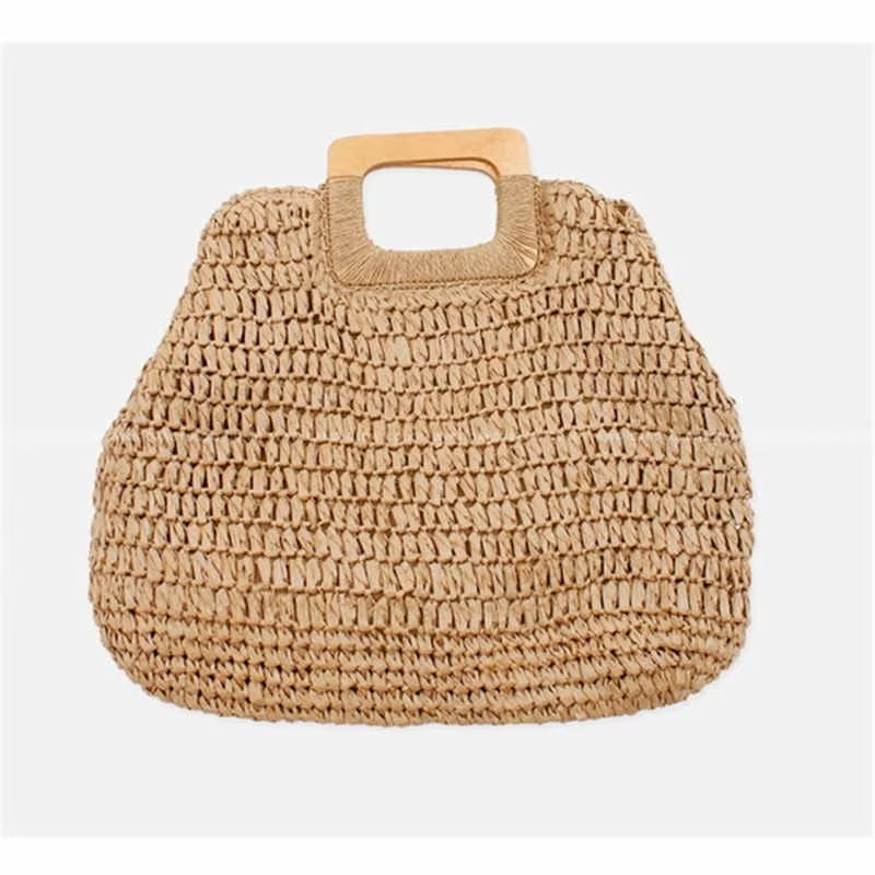 Simple Street Fashion Bag Women Summer Beach Bag Large Capacity Ladies Handbags Handmade Straw Bag Bohemian Rattan Travel Tote