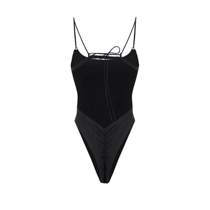 Sexy Women One Piece Swimsuit Female Swimwear 2024 Brazilian Monokini Swimming Suit Beachwear High Cut Solid Bathing Suit