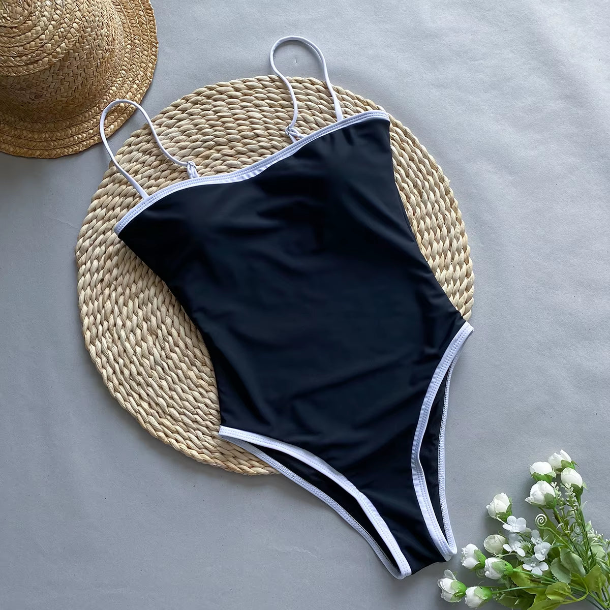 Maillot De Bain Brésilien Une Pièce, Taille Haute, Monokini, Patchwork, Pour Femmes