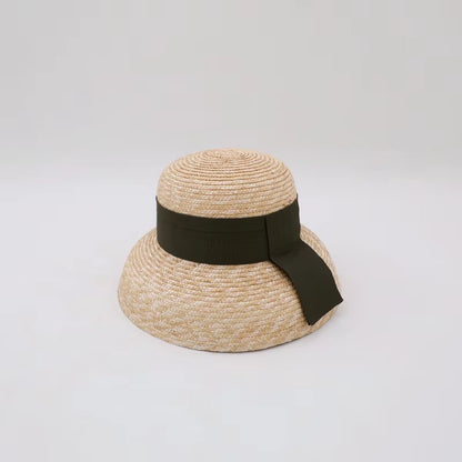 Designer Hats Fashion Natural Straw Beach Straw Hat for Women French Hepburn Style Summer Sun Hat Vintage Basin Hat Wholesale