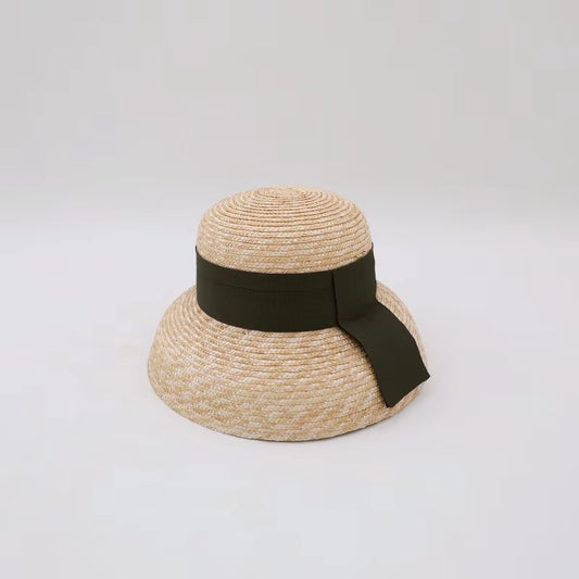 Designer Hats Fashion Natural Straw Beach Straw Hat for Women French Hepburn Style Summer Sun Hat Vintage Basin Hat Wholesale