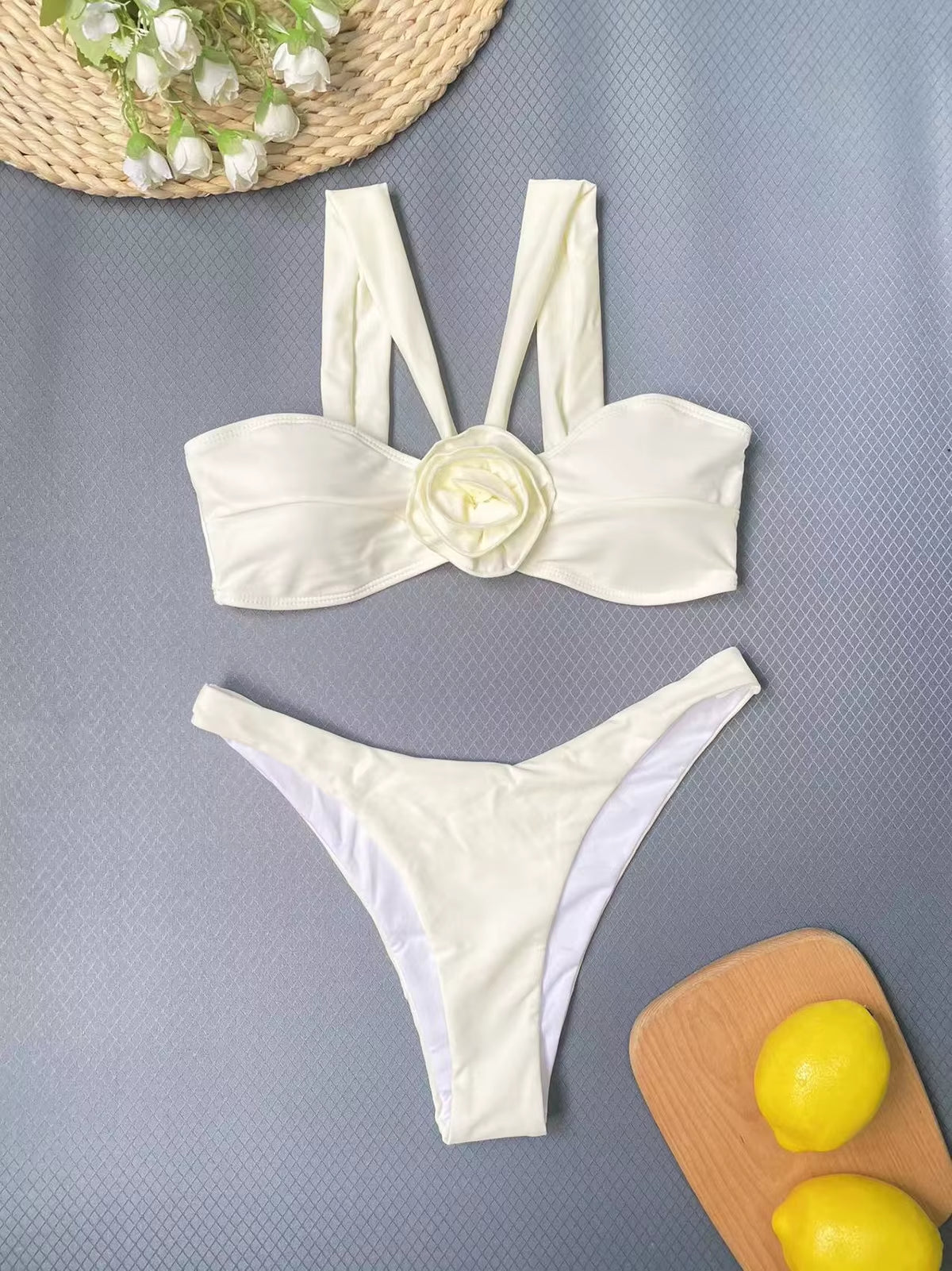 3 Piece Bikini 2023 Sexy Women Swimsuits High Waist Skirt Bikini Sets Swimwear Ruffle Bikini Bathing Suit Biquini Swimming Suits