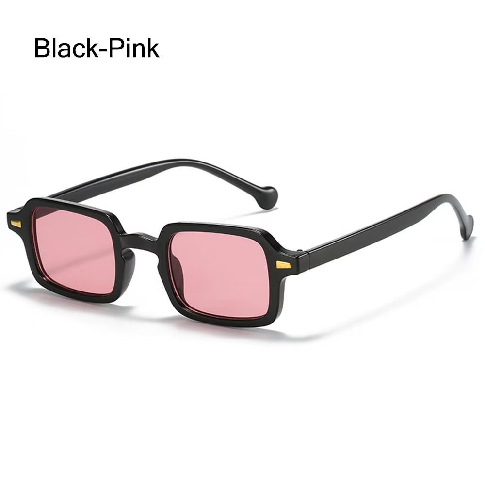 2024 Fashion Square Sunglasses Women Anti-Glare Retro Rivets Decoration Gradient Shades UV400 Men Leopard Blue Sports Sunglasses