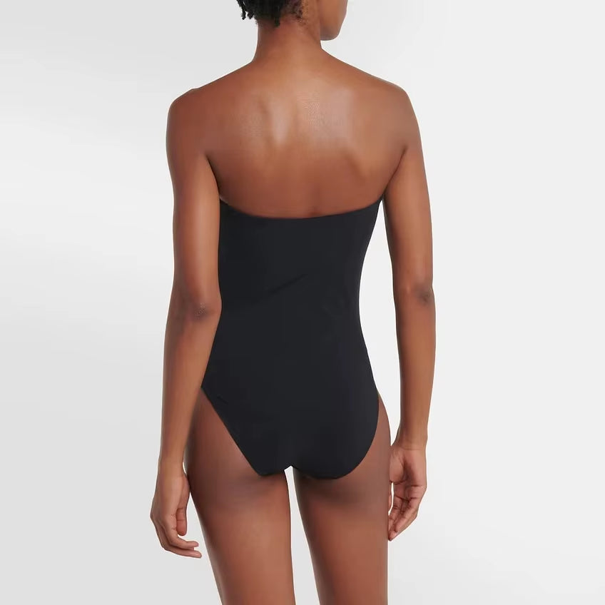 Maillot De Bain Une Pièce Noir Et Blanc, Tenue D'Été Pour La Plage
