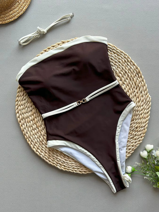 Nouveau  Maillot De Bain Bandeau Femmes Une Pièce - Monokini 2025 