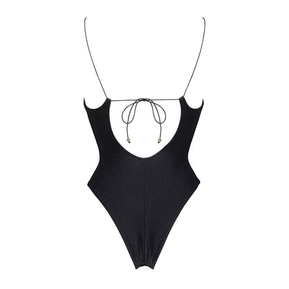 Push up Sexy Women One Piece Swimsuit Female Swimwear 2024 Brazilian Monokini Swimming Suit Beachwear String Black Bathing Suit