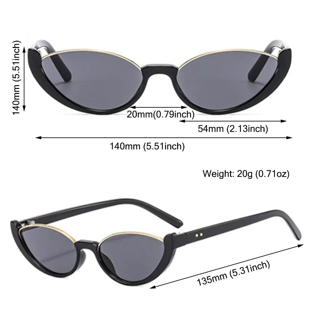 New in Small Cat Eye Sunglasses Women Trendy Vintage Composite Shades Eyewear Fashion Luxury Brand Designer Sun Glasses 2025