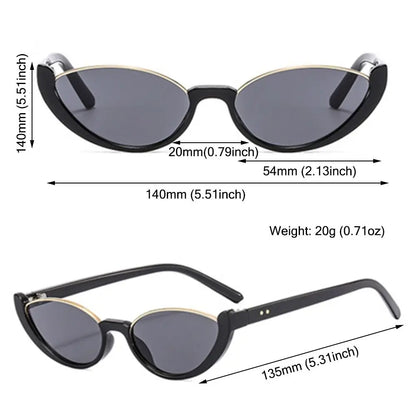 New in Small Cat Eye Sunglasses Women Trendy Vintage Composite Shades Eyewear Fashion Luxury Brand Designer Sun Glasses 2025