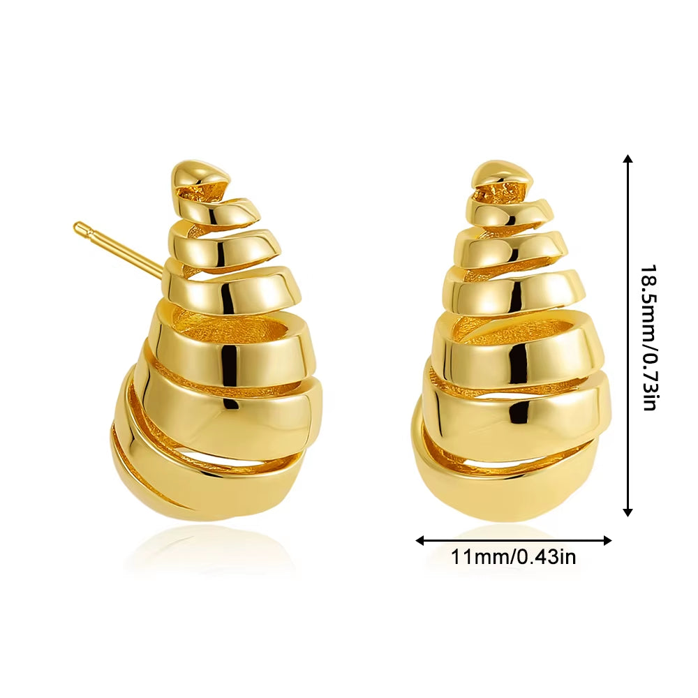 Oversized Chunky Gold Hoop Earrings for Women Girl Extra Large Water Drop Earring Dupes Lightweight Big Hoops Fashion Jewelry