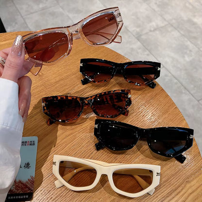 Vintage Cat Eye Sunglasses Men Women UV400 Fashion Irregular Gradient Eyewear Shades Luxury Brand Designer Cycling Sun Glassses