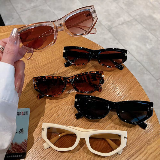 Vintage Cat Eye Sunglasses Men Women UV400 Fashion Irregular Gradient Eyewear Shades Luxury Brand Designer Cycling Sun Glassses